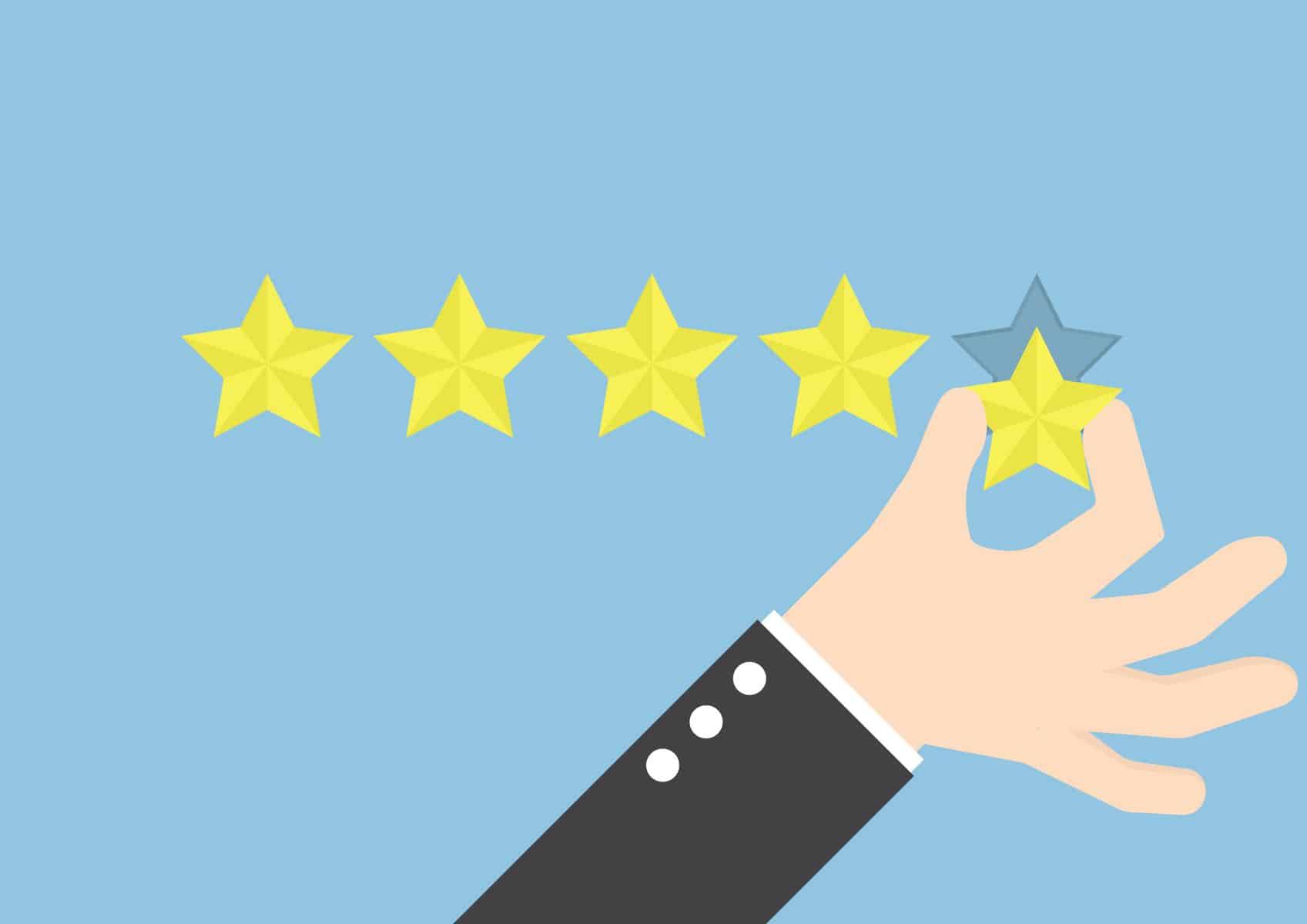 Businessman Hand Giving Five Star