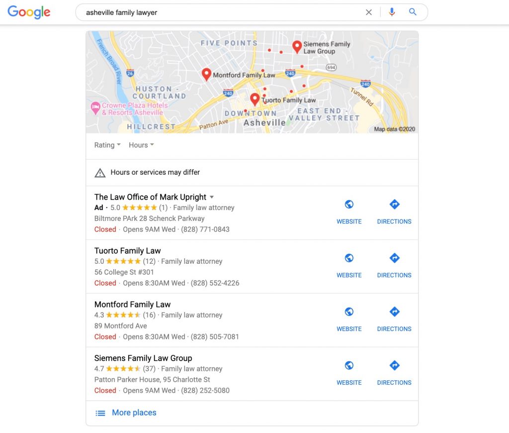 Asheville Family Lawyer Search Results
