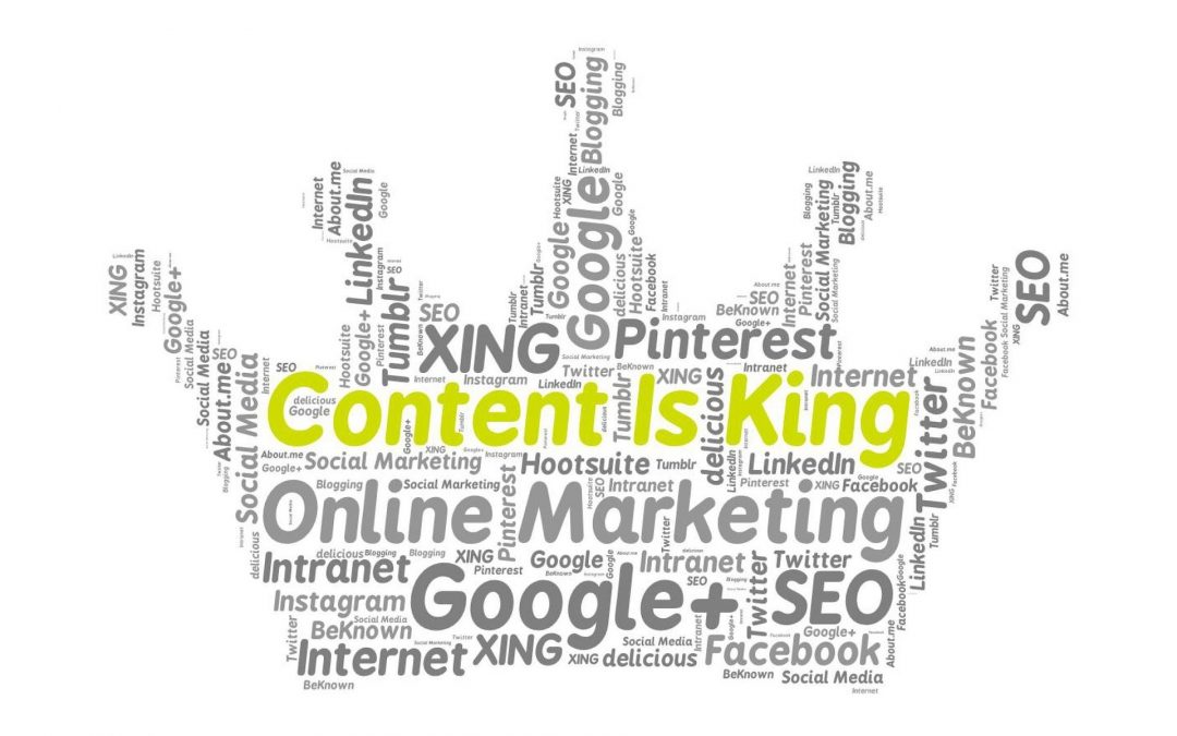Word cloud shaped like crown with marketing words