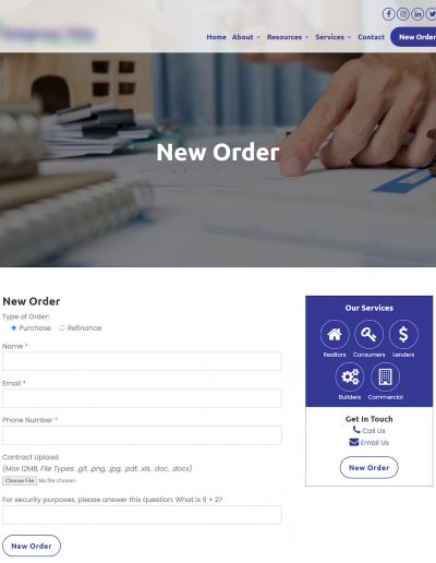 Additional Website Form 1
