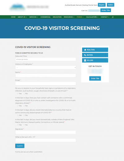Additional Website Form 2
