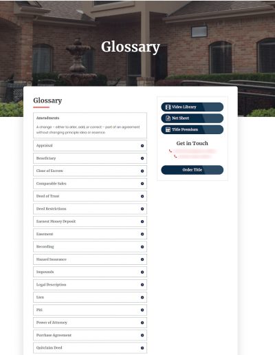 Glossary of Terms 1