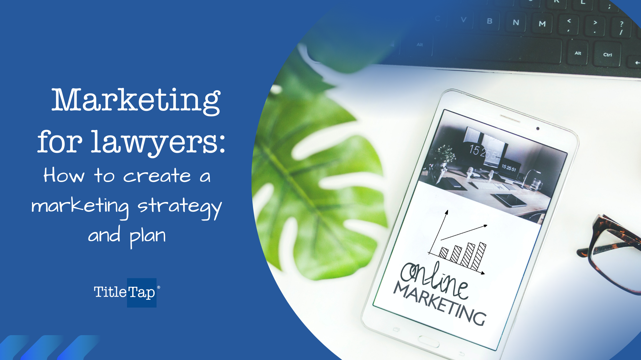 Graphic of Tablet with Online Marketing