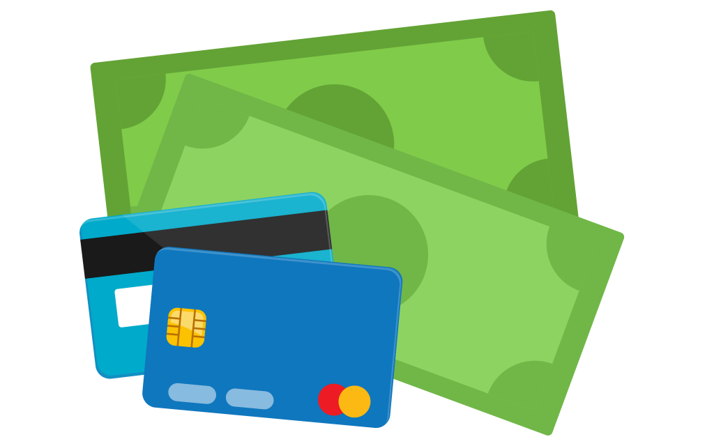 Cash and Credit Card Icon Cash and Credit Card Icon