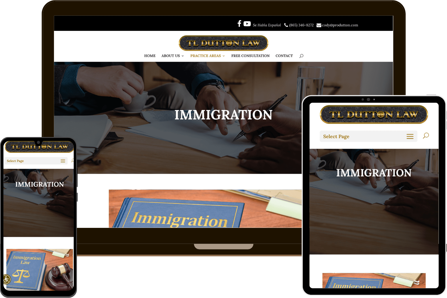 Immigration Law Firm Web Design 
