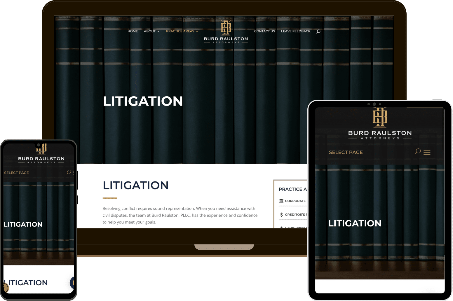 Litigation Law Firm Web Design 